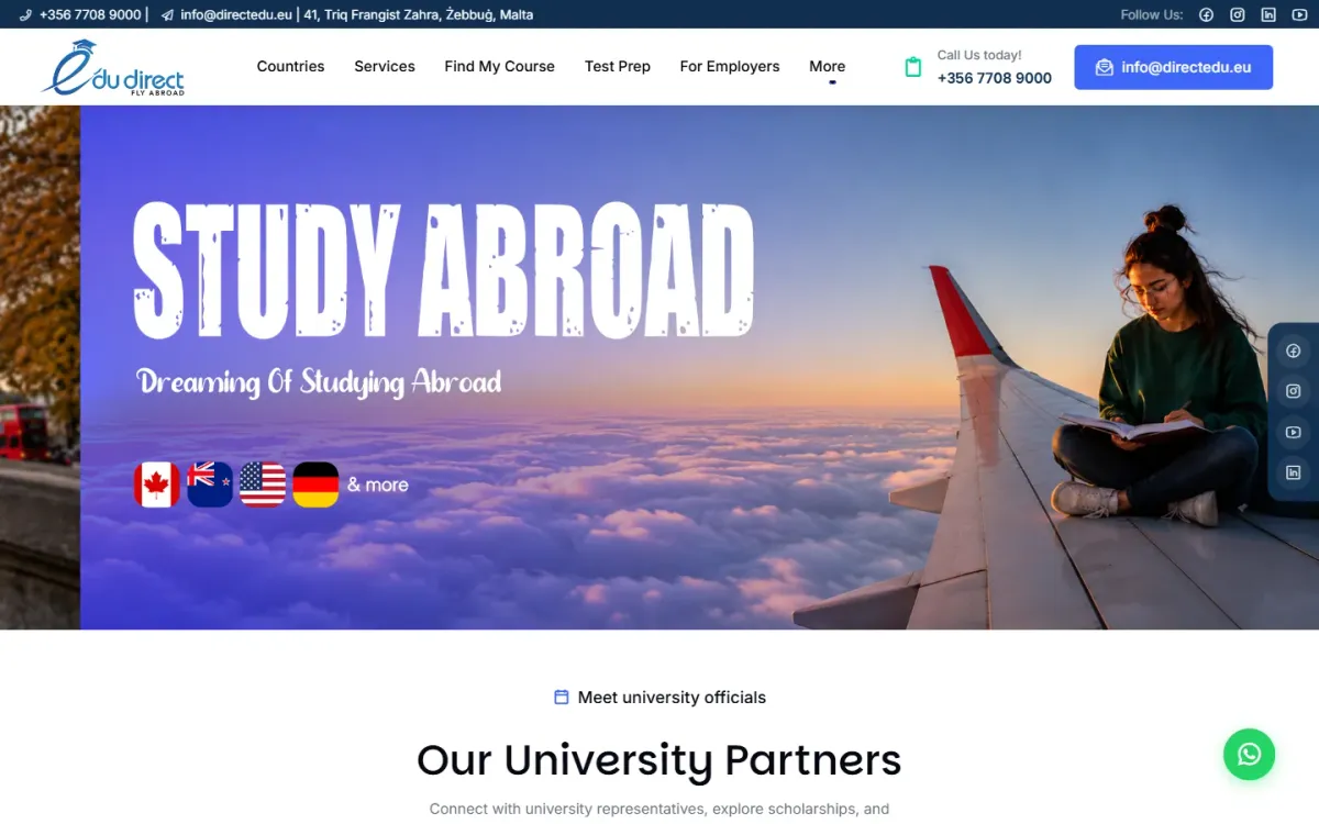 EduDirect — Study-abroad portal