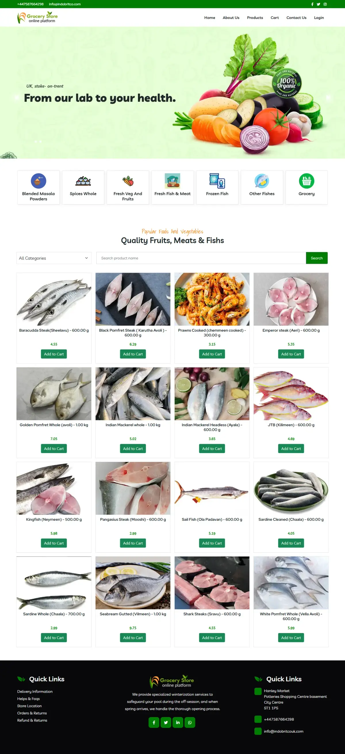 Homepage of Indobrit, indobritcouk.com