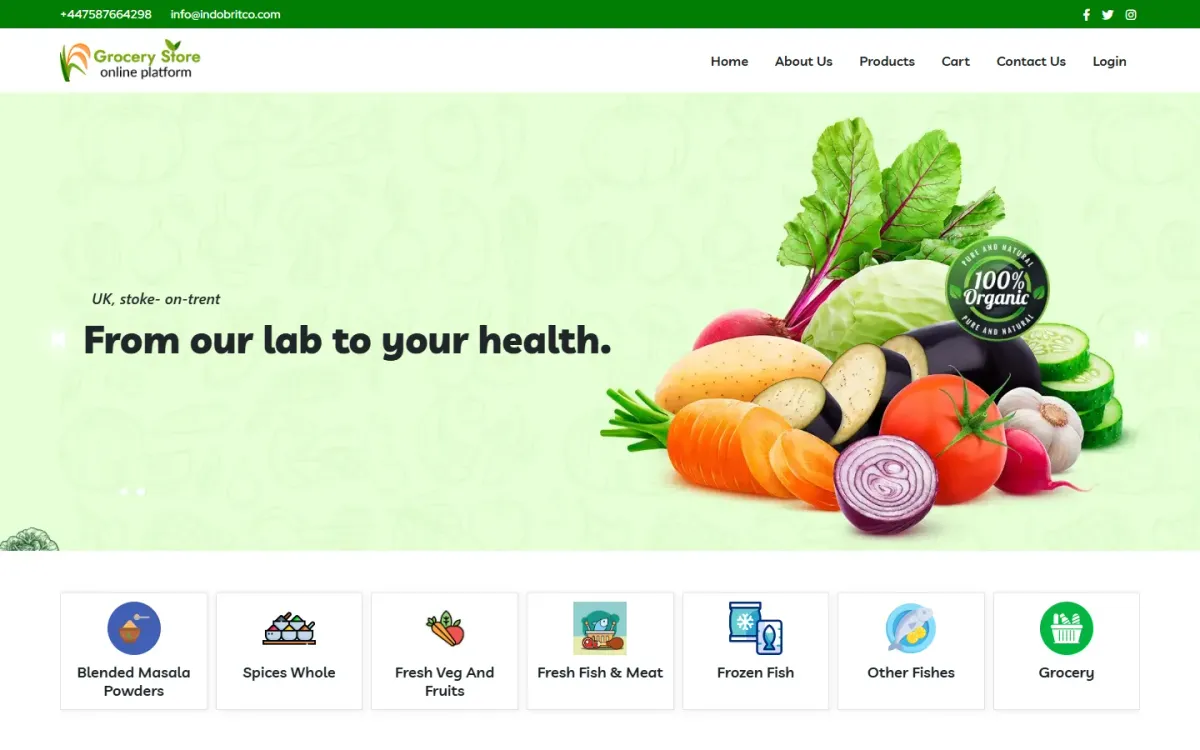 Indobrit — Online grocery store