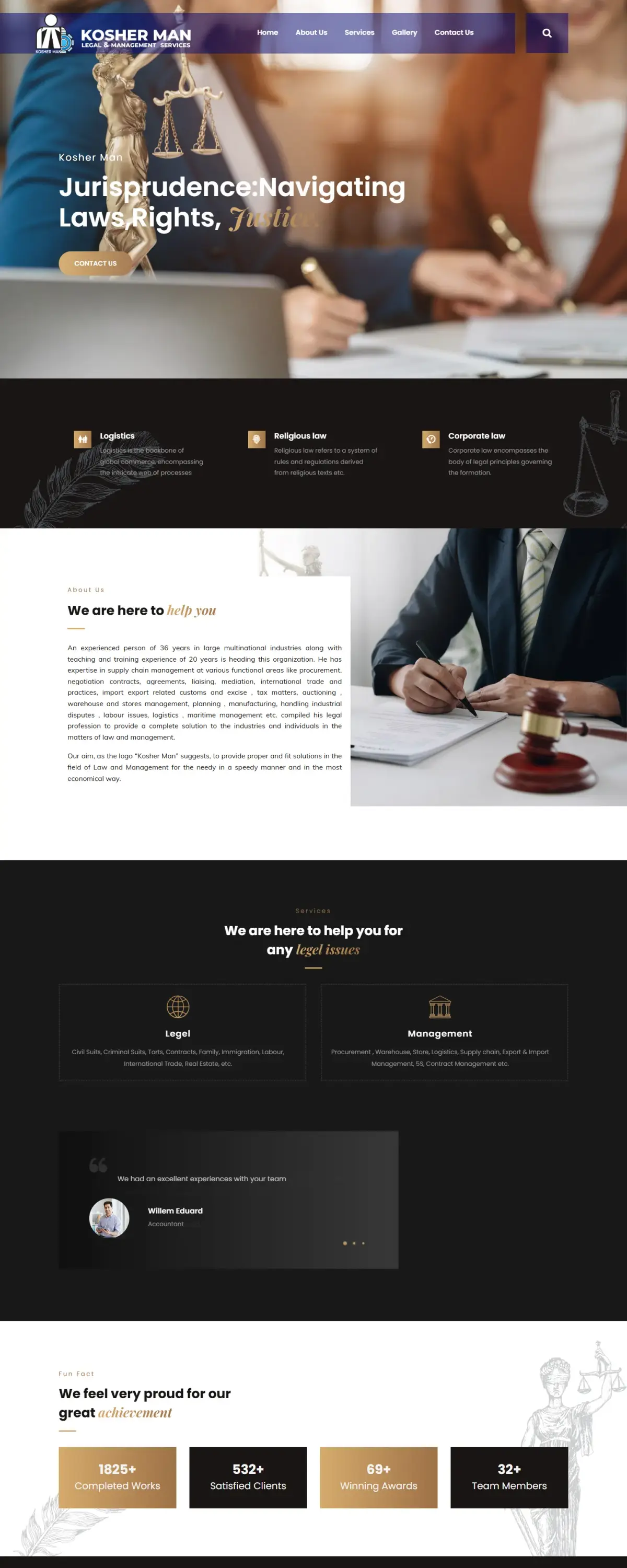 Homepage of Kosher Man, koshermanlegal.com