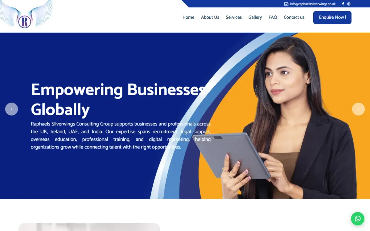 Raphael's Silverwings — Multi-brand corporate website