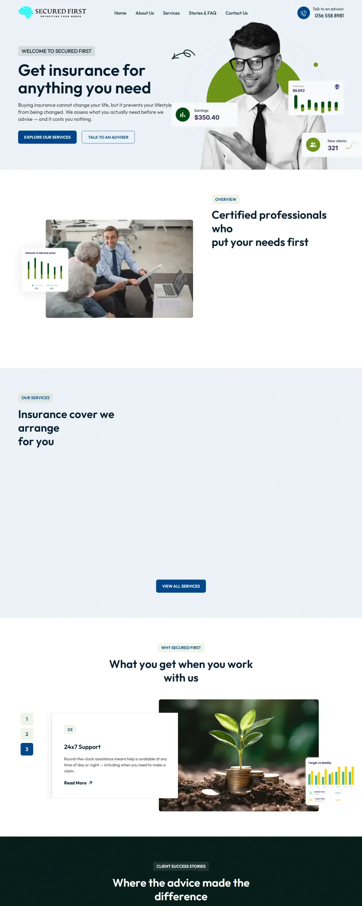 Homepage of Secured First, secured-first.com