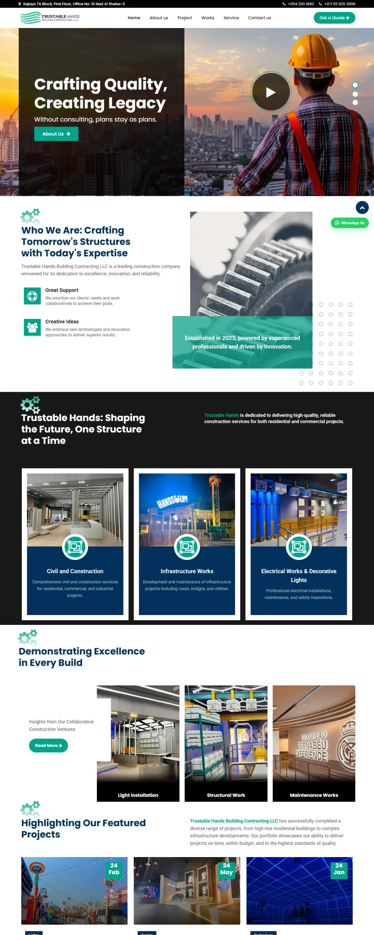 Homepage of Trustable Hands, trustable.ae